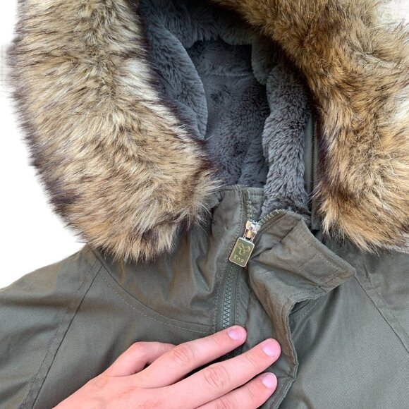 TNA Avoriaz Parka Jacket Green Small - Picture 11 of 14